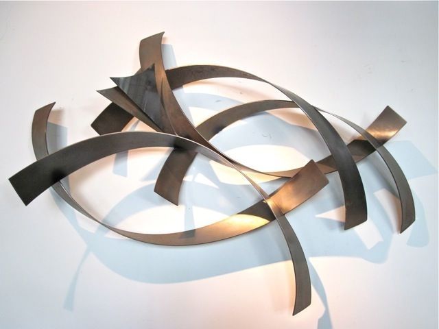 Metro Modern Curtis Jere Abstract Metal Wall Sculpture – Abstract With Regard To Abstract Metal Sculpture Wall Art (View 2 of 15)