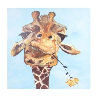 Mischievous Giraffe Canvas Art Print | Kirklands The Giraffe In Giraffe Canvas Wall Art (View 1 of 15)