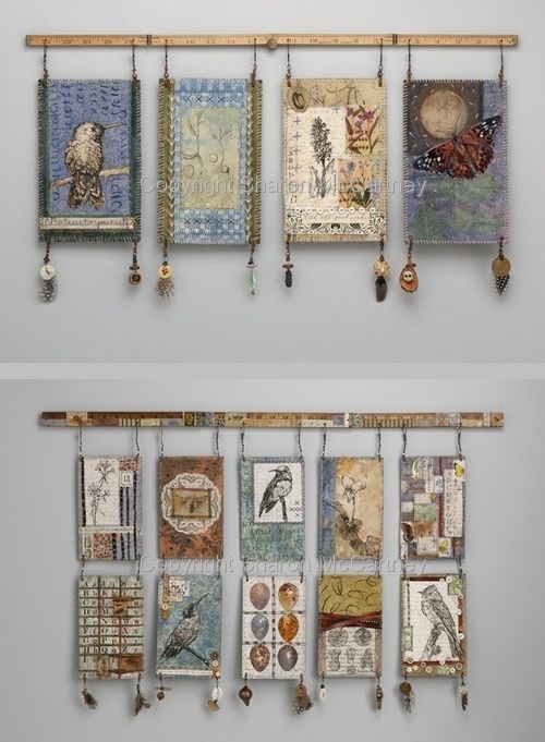 Mixed Media Wall Hangingstextile Artist Sharon Mccartney In Fabric Wall Hangings Art (Photo 1 of 15)