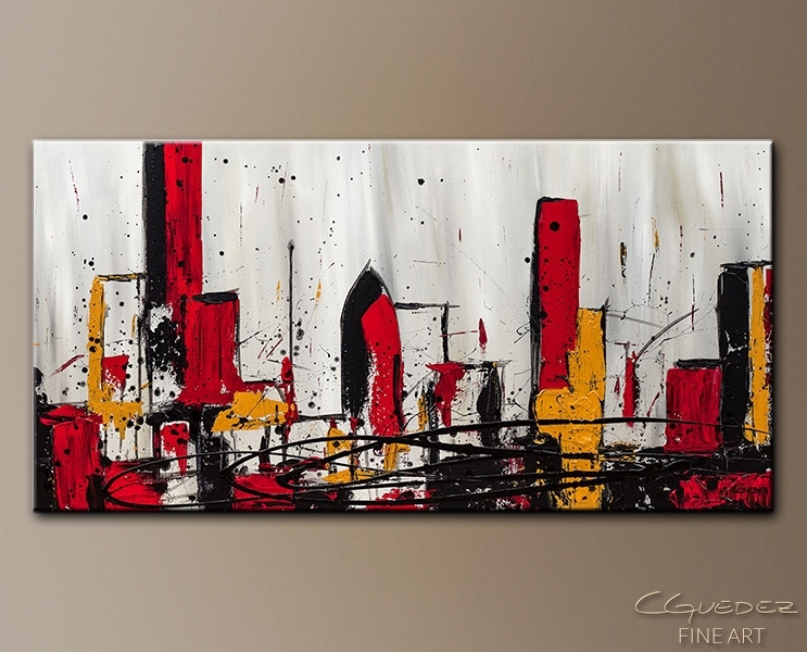 Modern City Abstract Art|abstract Wall Art Paintings For Sale Intended For Modern Abstract Wall Art Painting (Photo 1 of 15)