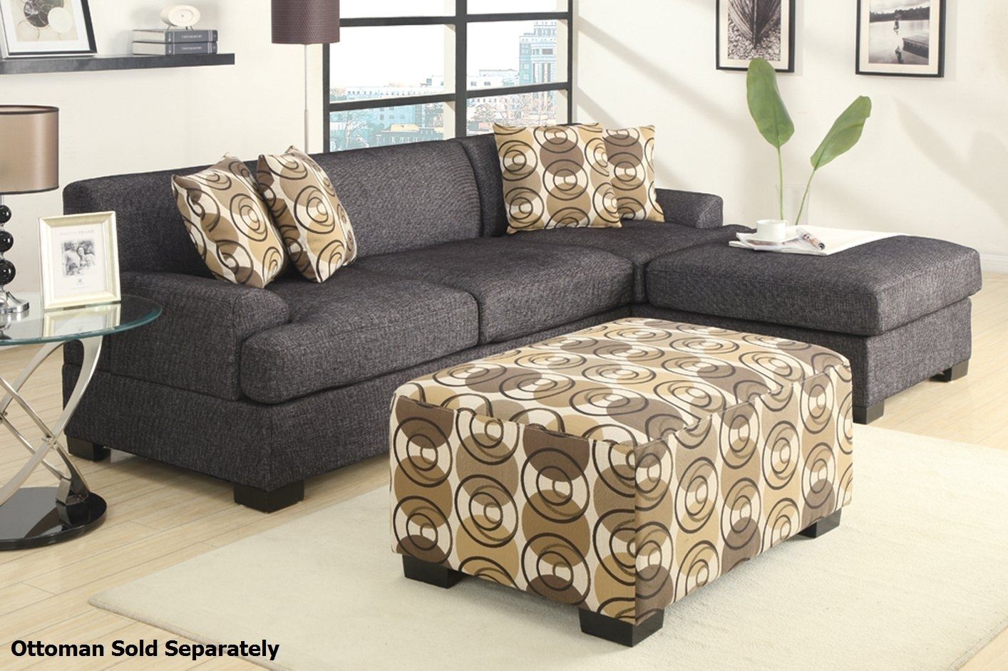 Montreal Ii Grey Fabric Sectional Sofa – Steal A Sofa Furniture With Regard To Montreal Sectional Sofas (View 1 of 10)