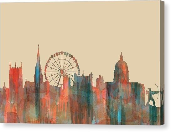 Nottingham Silhouette Canvas Prints | Fine Art America With Regard To Nottingham Canvas Wall Art (Photo 9 of 15)