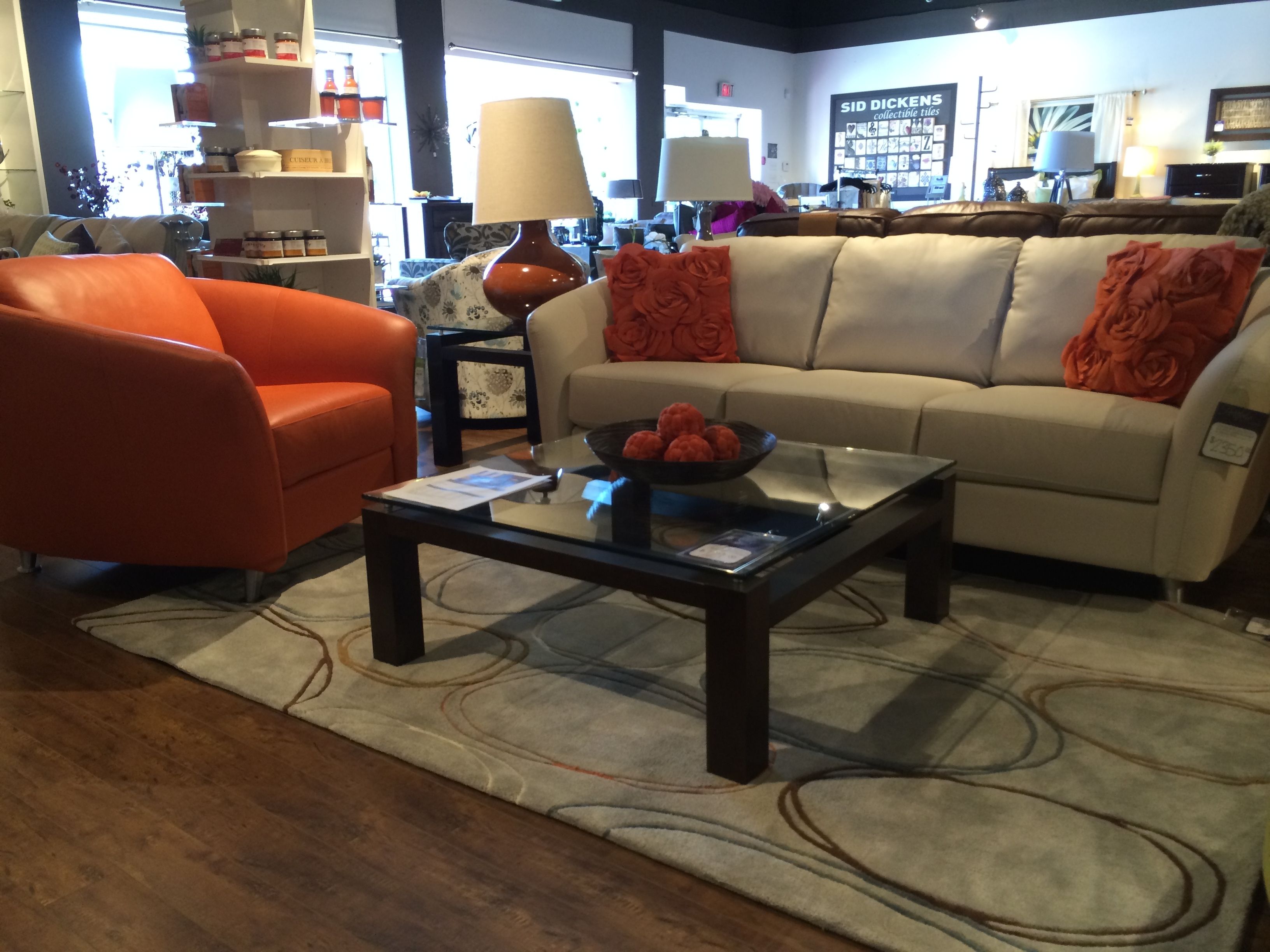 Palliser's Alula Chair And Sofa. Verbois Coffee Table And Surya Rug With Kamloops Sectional Sofas (Photo 10 of 10)