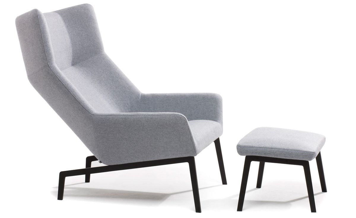 Park Lounge Chair & Ottoman – Hivemodern Intended For Chairs With Ottoman (View 1 of 10)