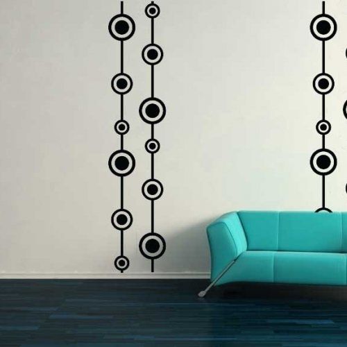 Retro Wall Design, Vintage, Unique, Decal, Vinyl, Sticker, Wall For Vinyl Stickers Wall Accents (Photo 2 of 15)
