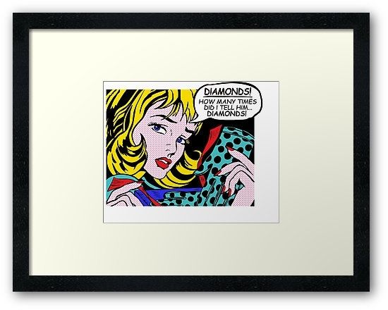 Roy Lichtenstein Comic Art – Girl With Gloves" Framed Prints With Framed Comic Art Prints (View 4 of 15)