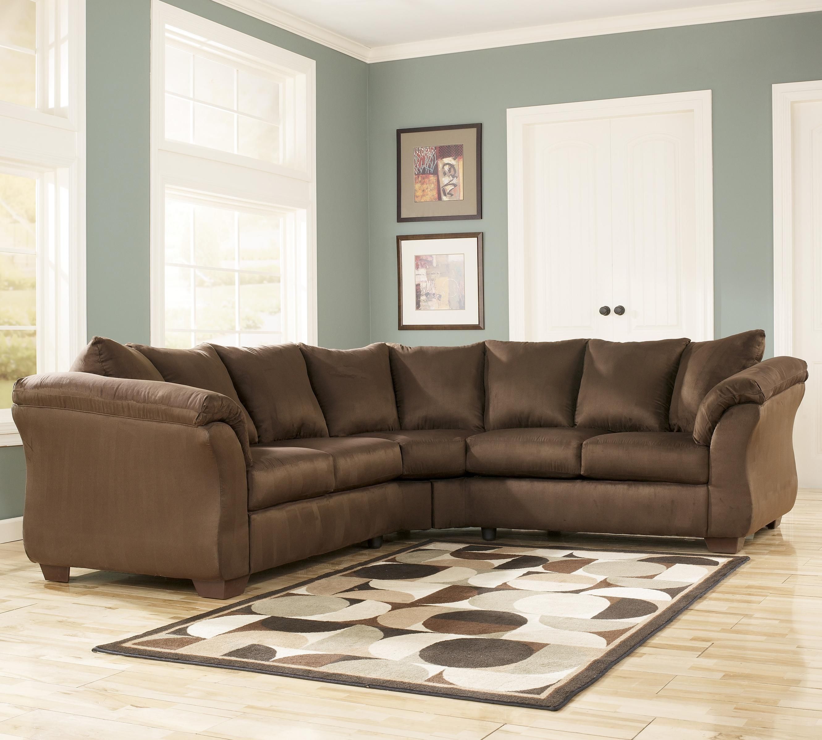 Signature Designashley Darcy – Cafe Contemporary Sectional Sofa With Regard To 102x102 Sectional Sofas (Photo 1 of 10)