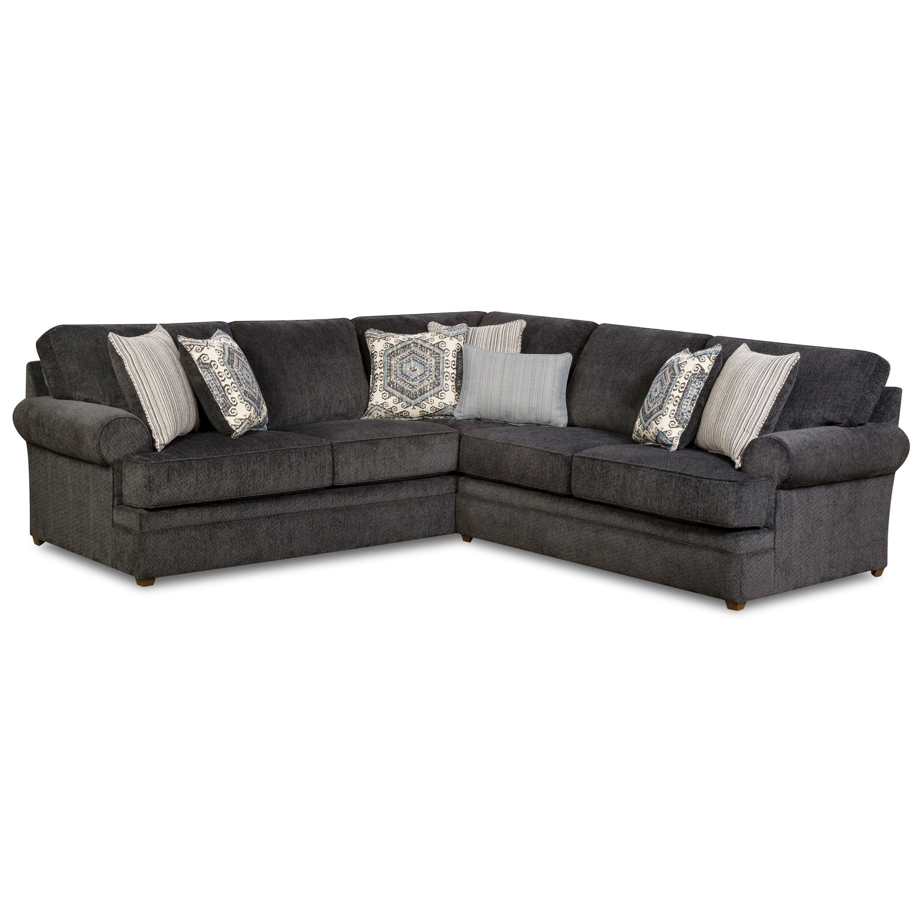 Simmons Upholstery 8530 Br Transitional Sectional Sofa With Rolled Inside Sectional Sofas At Birmingham Al (View 4 of 10)