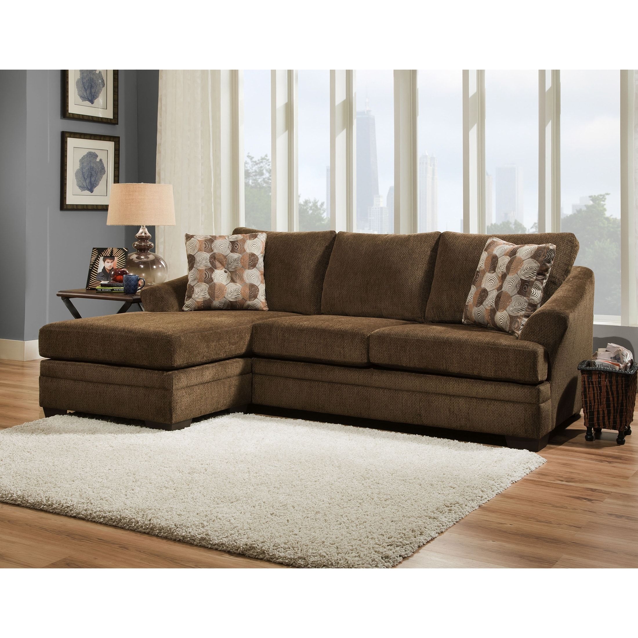 Simmons Upholstery Albany Sofa Chaise – Free Shipping Today Inside Simmons Chaise Sofas (View 1 of 10)