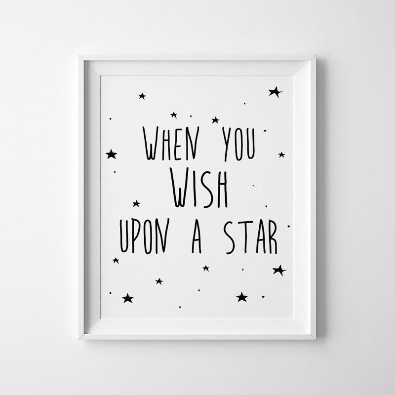 Stars Quotes Kids Poster, Nursery Print Art, Wall Picture Oil Within Custom Nursery Canvas Wall Art (View 13 of 15)