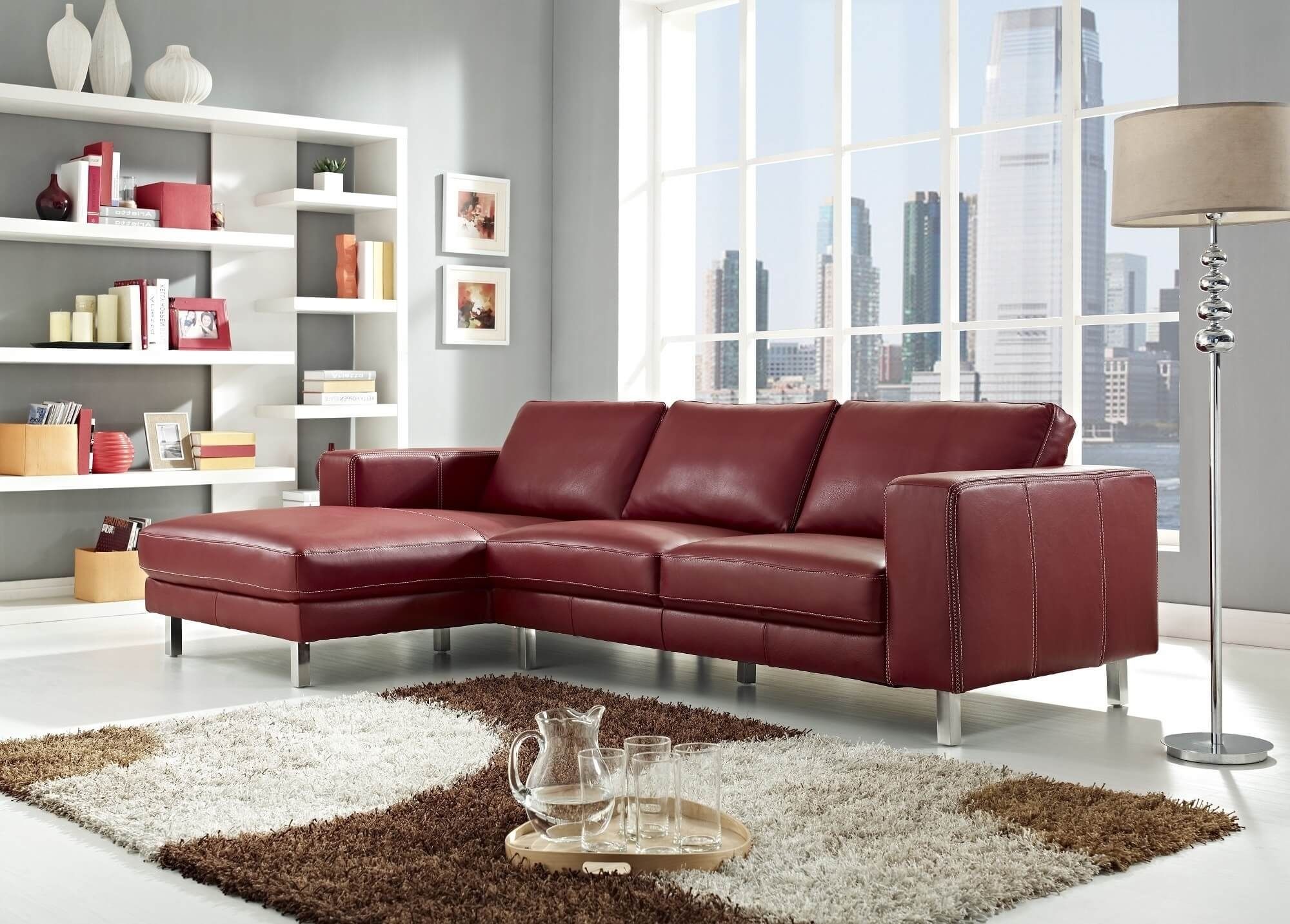Stylish Modern Red Sectional Sofas Throughout Elegant Sectional Sofas (Photo 1 of 10)
