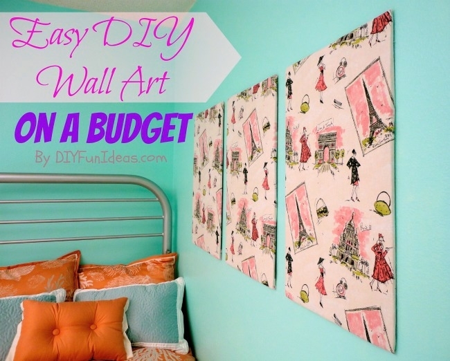 Super Easy Fabric Panel Diy Wall Art On A Budget – Do It Yourself In Diy Fabric Wall Art Panels (Photo 1 of 15)