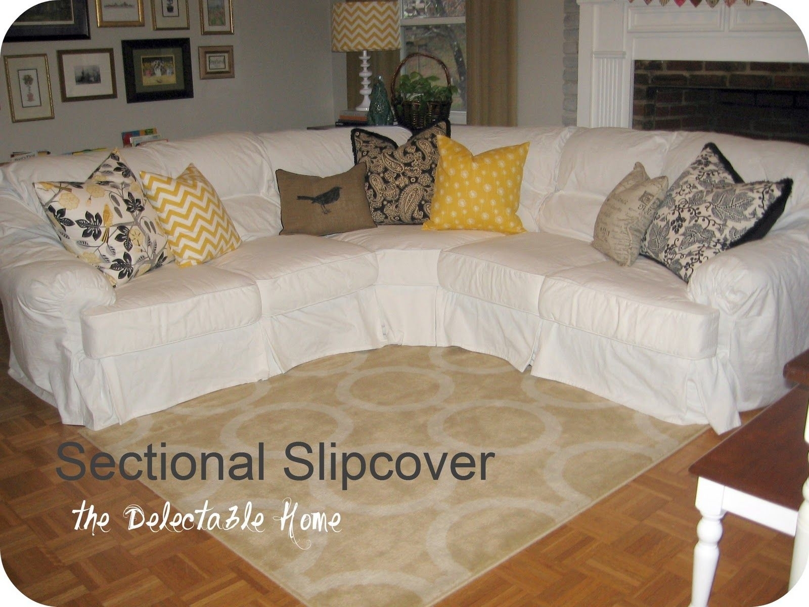 The Delectable Home: Impossible Sectional Slipcover | Sew What Inside Sectional Sofas With Covers (Photo 1 of 10)