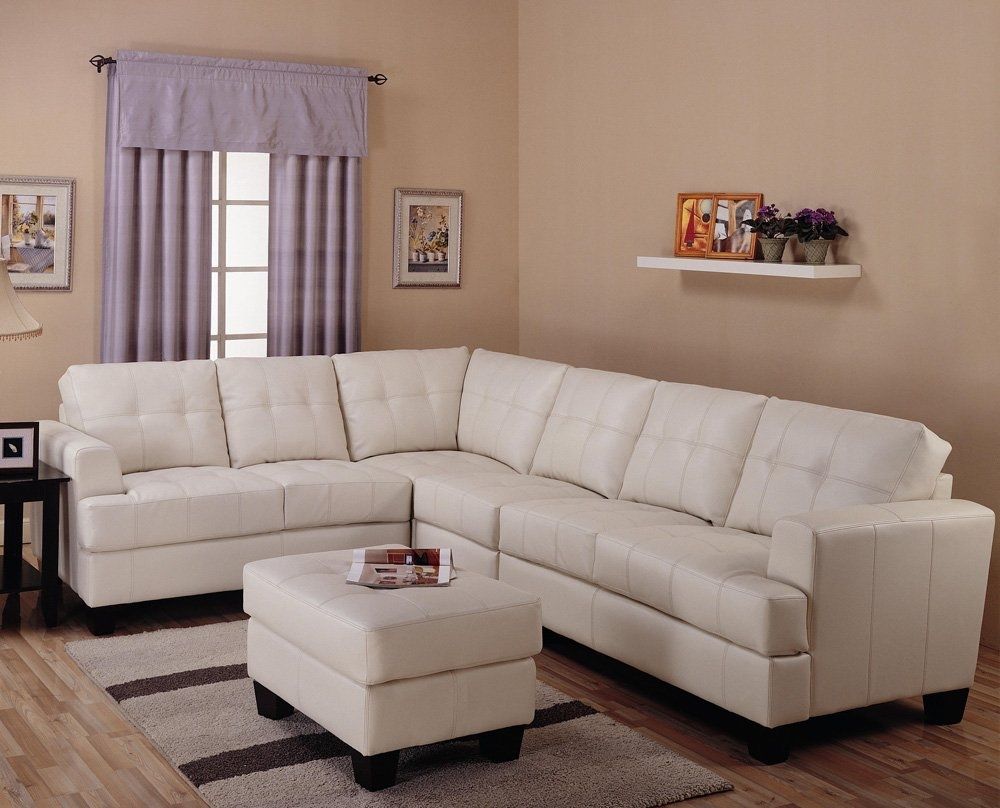 Toronto L Shaped Cream Leather Sectional Modern Sofa Kijijilgary With Kijiji Calgary Sectional Sofas (View 2 of 10)