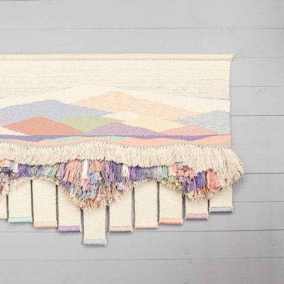 Vintage Weaving Wall Hanging – Textile Fiber Art – Bohemian Woven In Vintage Textile Wall Art (Photo 10 of 15)