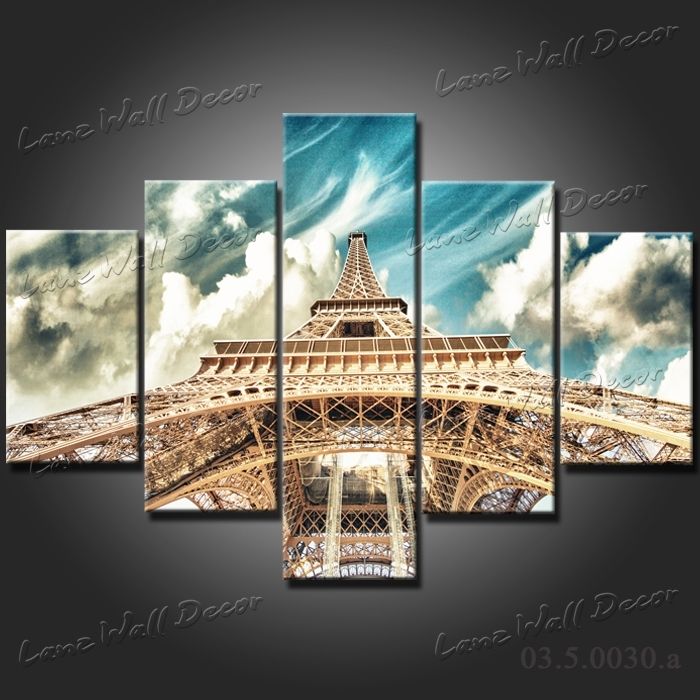 Wall Art Decor: Eiffel Tower Paris Canvas Wall Art Free Shipping In Eiffel Tower Canvas Wall Art (Photo 6 of 15)