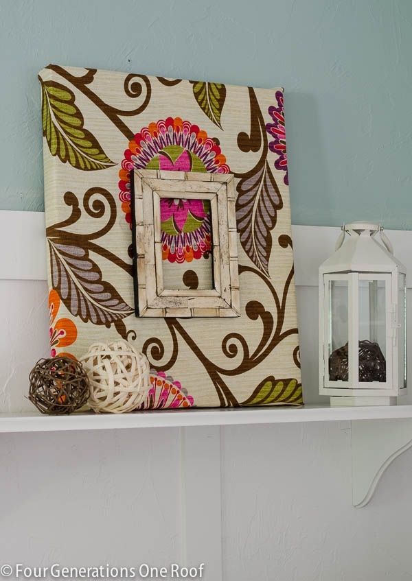 Wall Art Decor: Picture Frame Fabric Wall Art Diy Wooden Stained Regarding Contemporary Fabric Wall Art (View 5 of 15)
