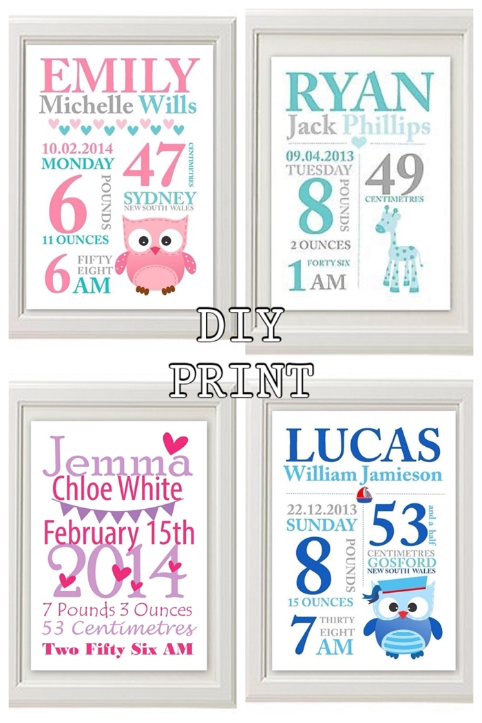 Wall Art Design Ideas: Nursery Formidable Personalized Baby Wall Regarding Custom Nursery Canvas Wall Art (Photo 1 of 15)