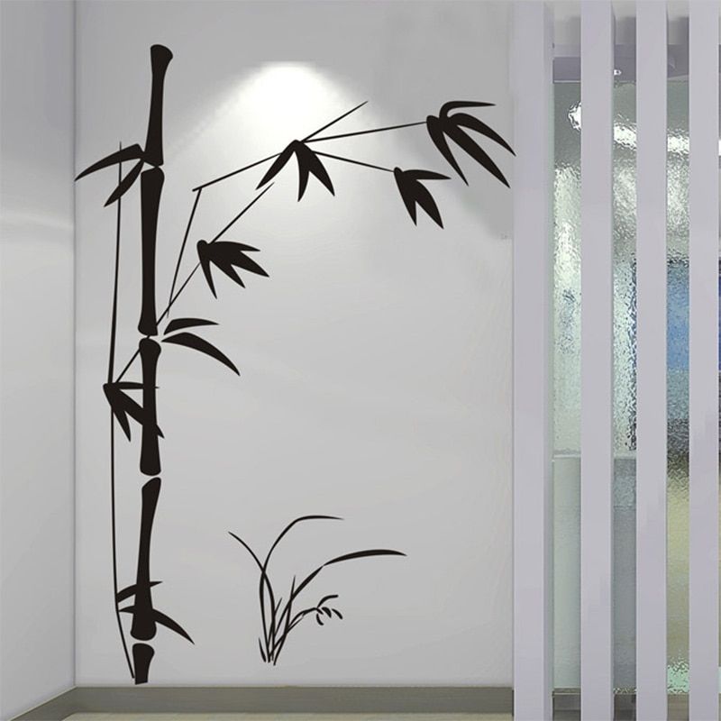 100*145cm Large Beautiful Bamboo Wall Sticker Vinyl Wall Art For Bamboo Wall Art (Photo 1 of 25)