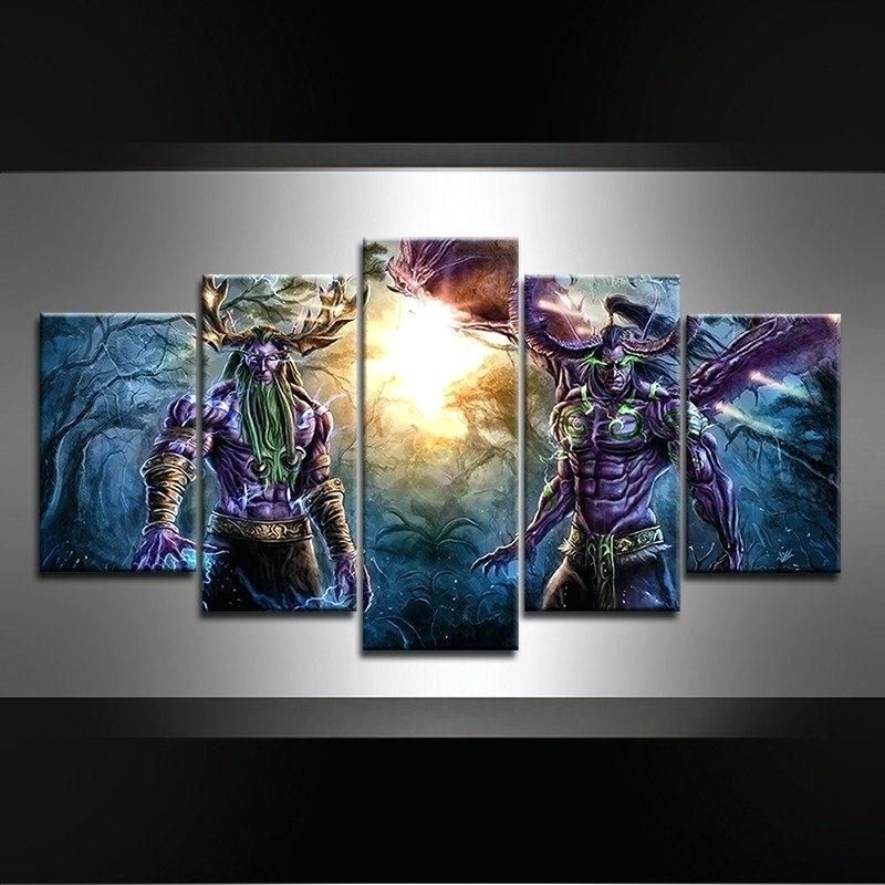 5 Piece Art Star Wars X Wings Over Water 5 Piece Canvas Wall Art Pertaining To 5 Piece Canvas Wall Art (Photo 22 of 25)