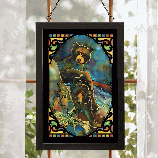 Bear Cubs Stained Glass Wall Art Within Stained Glass Wall Art (View 22 of 25)