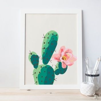Best Cactus Art Products On Wanelo Regarding Cactus Wall Art (View 18 of 20)