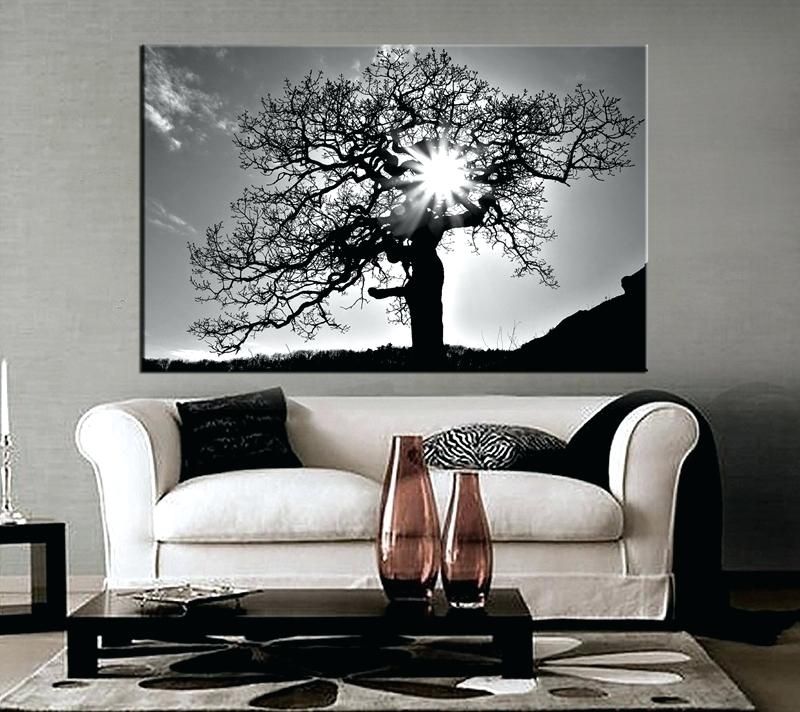 Black And White Canvas Wall Art 1 Piece Canvas Photography Living Throughout Black And White Large Canvas Wall Art (Photo 7 of 25)