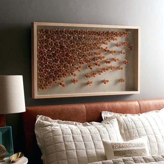 Brown Wall Art Nature Of Wood Wall Art Cascade West Elm Brown Metal Pertaining To West Elm Wall Art (View 22 of 25)