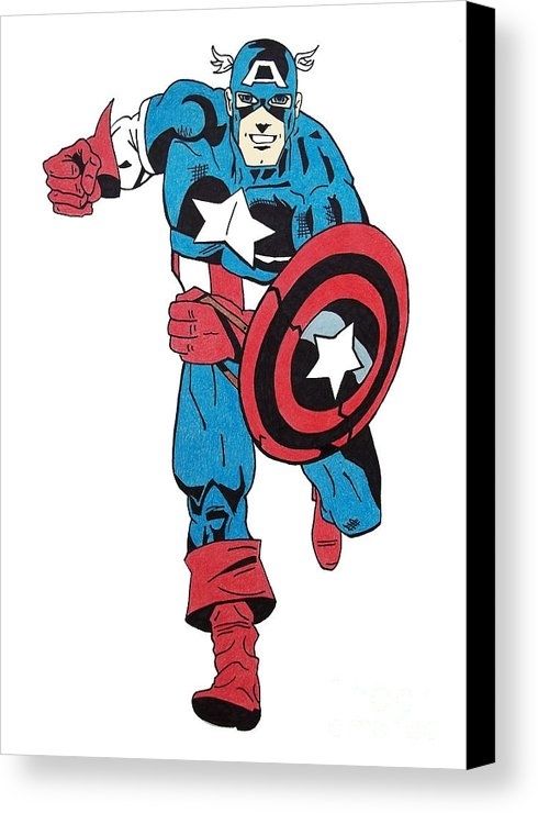 Captain America Canvas Print / Canvas Artgabrielle Aguilar Pertaining To Captain America Wall Art (Photo 1 of 10)
