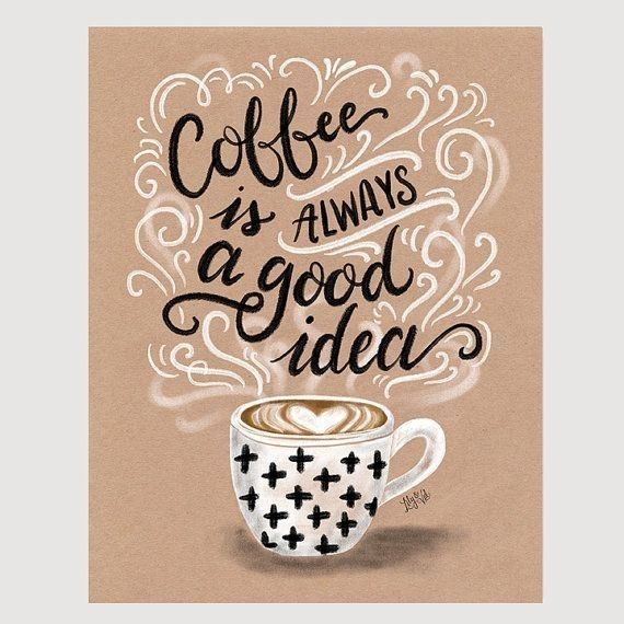 Coffee Wall Art – Kraft Paper Art – Coffee Print – Coffee Lover Gift In Coffee Wall Art (View 6 of 10)