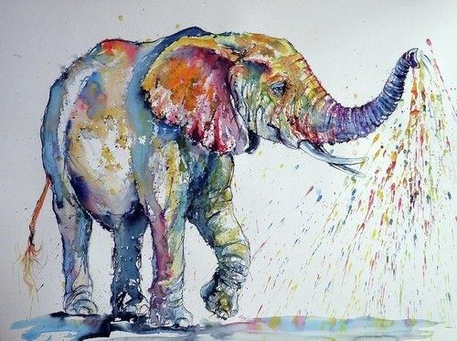 Colorful Elephant Large Elephant Wall Art – Canvas Art Wall Deacor With Elephant Wall Art (Photo 7 of 10)