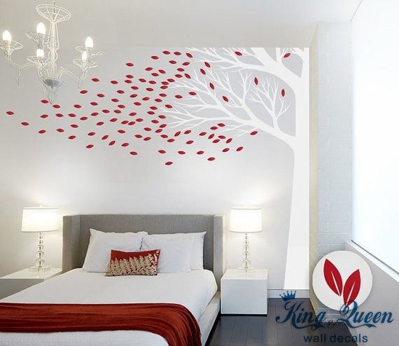 Corner Tree Wall Decal Vinyl Wall Art Large Wall Sticker For Bedroom Within Corner Wall Art (Photo 1 of 20)