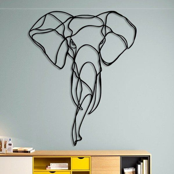 Elephant Head Wooden Wall Art – Red Candy Within Elephant Wall Art (Photo 1 of 10)