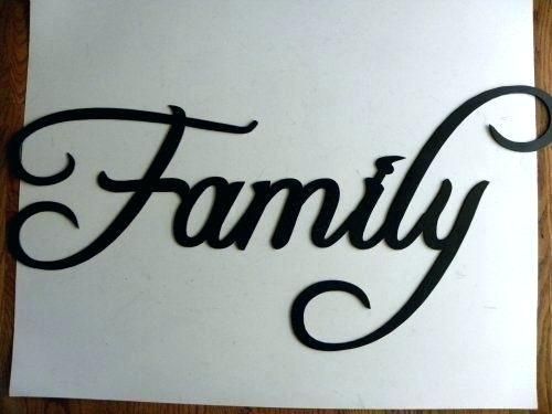 Family Wall Art Signs Word Signs For Walls Metal Wall Word Signs Inside Family Metal Wall Art (Photo 7 of 10)