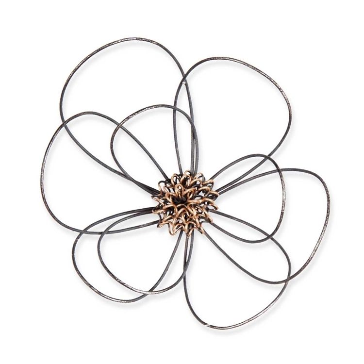 Foreside Home & Garden – Wire Flower Wall Art Mini With Wire Wall Art (Photo 5 of 25)