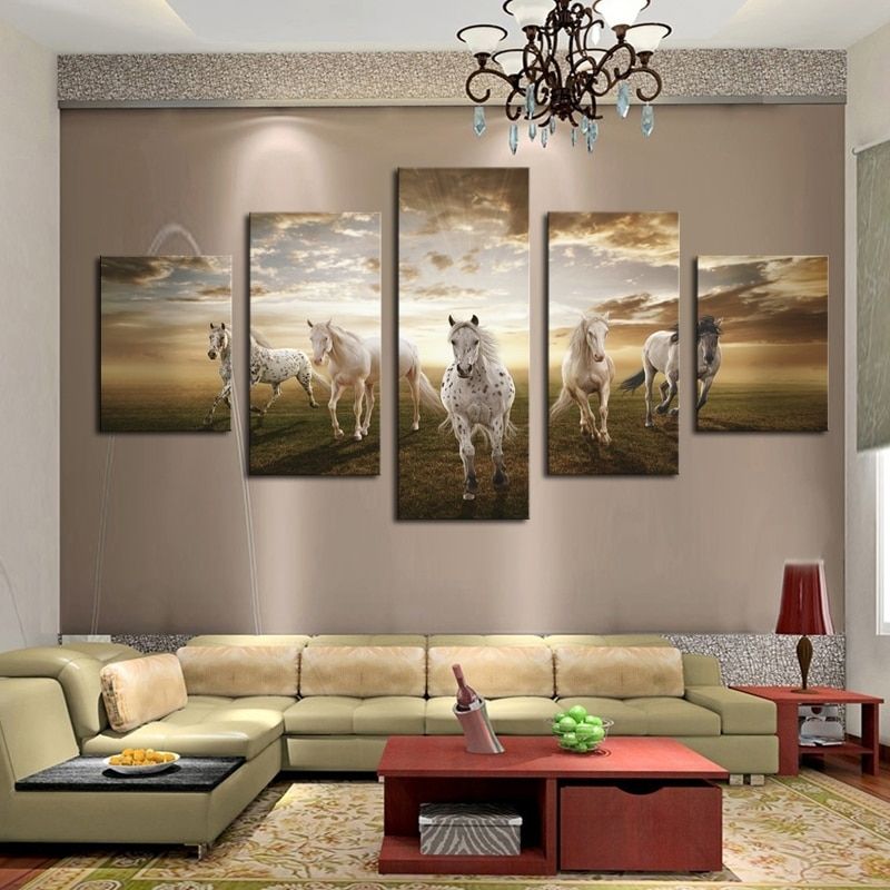 Framed Print Horse Painting Modern Home Decor Wall Art Picture For For Cheap Framed Wall Art (Photo 15 of 25)