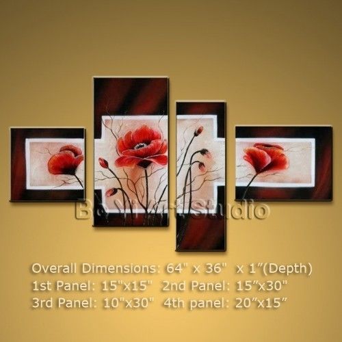 Framed Wall Art Abstract Modern Abstract Painting Oil On Canvas In Modern Framed Wall Art Canvas (View 4 of 25)