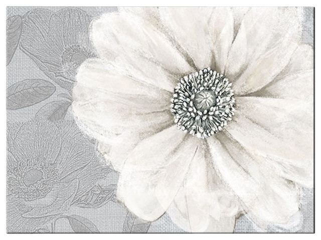 Grey Bloom Canvas Wall Art – Contemporary – Artwork  Graham & Brown Pertaining To Gray Canvas Wall Art (Photo 1 of 25)