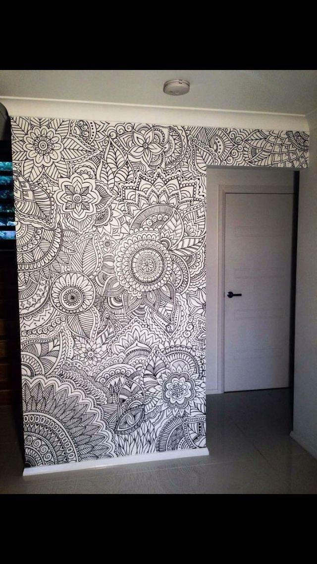 Henna Wall Art – How Cool Would This Be In A Kids Room, Let Them With Regard To Henna Wall Art (Photo 1 of 25)
