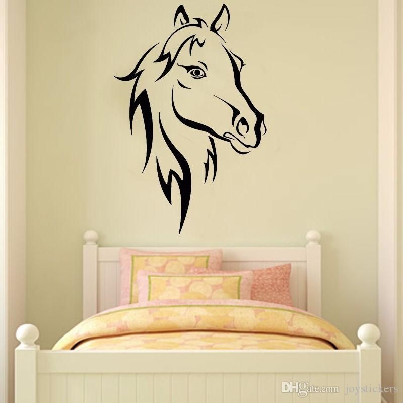 Horse Wall Stickers For Kids Room Home Decor Animal Wall Decals For Pertaining To Horse Wall Art (Photo 10 of 10)