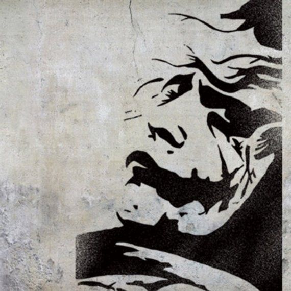 Joker Stencil Reusable Stencil For Home Wall Art Decor Great | Etsy Pertaining To Joker Wall Art (View 8 of 20)