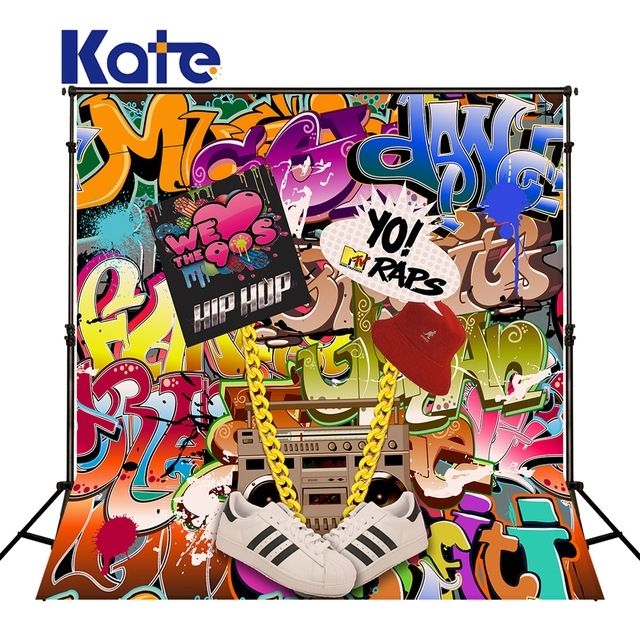 Kate Photography Background 5x7ft Graffiti Backdrop Kids Party Pertaining To Hip Hop Wall Art (Photo 6 of 10)
