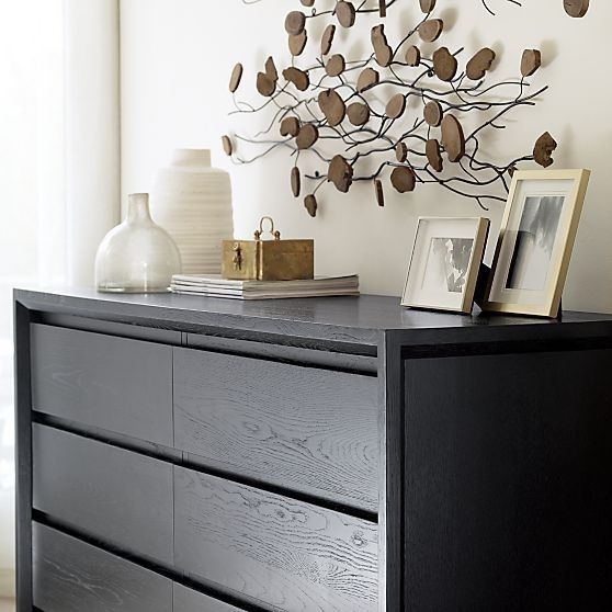 Lang 6 Drawer Dresser With Teakroot Discs Wall Art | Crate And Pertaining To Crate And Barrel Wall Art (Photo 7 of 25)