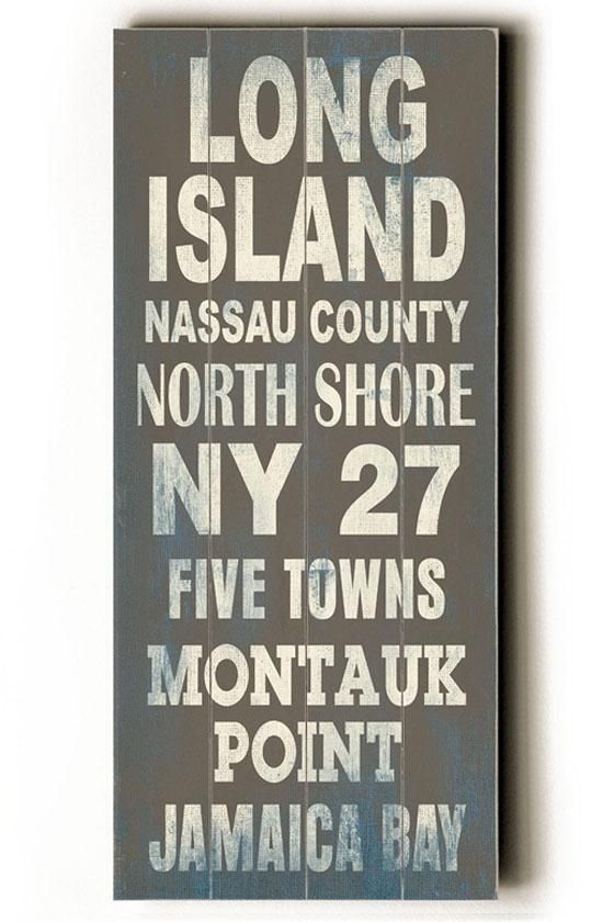 Long Island Transit Sign Wall Plaque – Unframed Art – Wall Decor Regarding Long Island Wall Art (Photo 1 of 25)