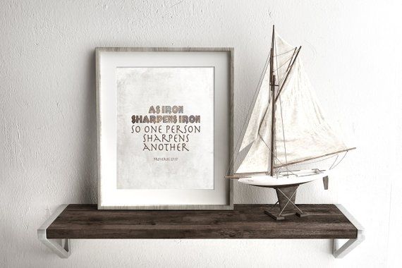 Manly Wall Art Man Cave Decor Rustic Wall Art Manly Scripture | Etsy Pertaining To Manly Wall Art (View 15 of 25)