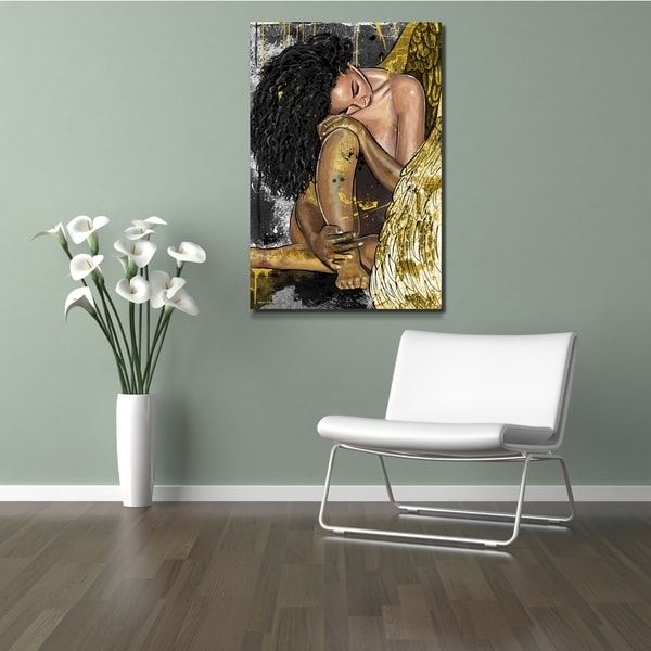 Maxwell Dickson Resting Angel Modern Canvas Wall Art Aabf Cb C Aa With Regard To Overstock Wall Art (Photo 1 of 25)
