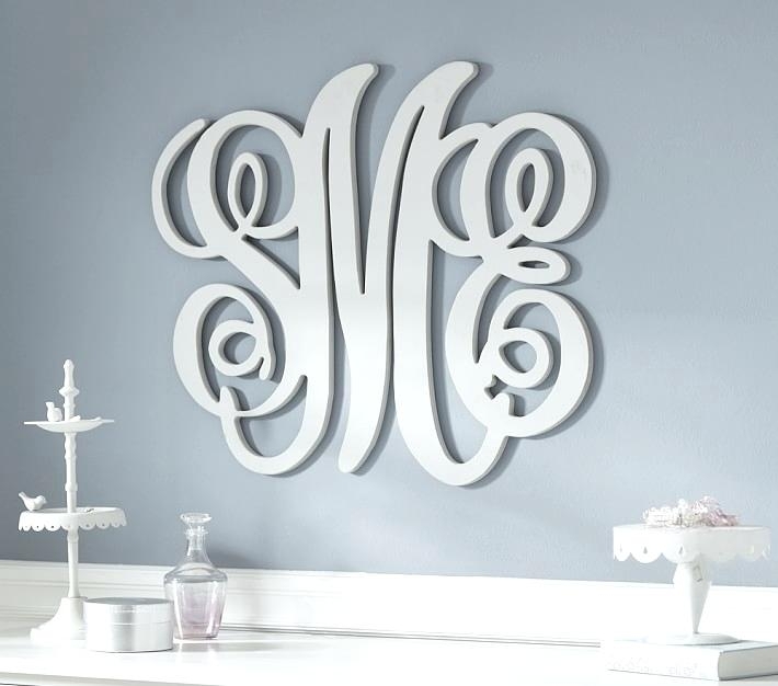 Monogram Wall Decor Metal Monogram Metal Wall Art Monogram Initial Intended For Monogram Wall Art (Photo 1 of 25)