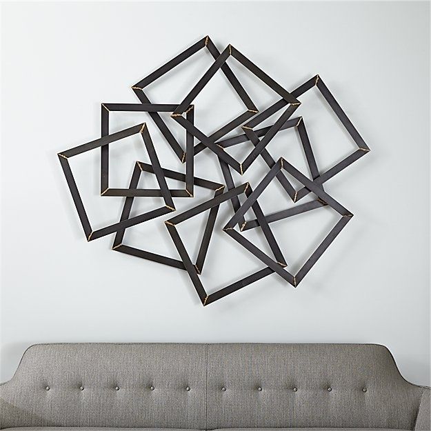 Multi Squares Metal Wall Decor Amazing Crate And Barrel Wall Art In Crate And Barrel Wall Art (Photo 1 of 25)