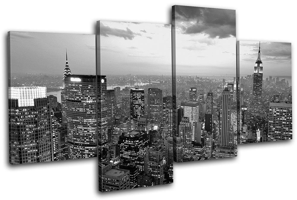New York Nyc Skyline City Multi Canvas Wall Art Picture Print Va | Ebay With Regard To Nyc Wall Art (View 1 of 25)