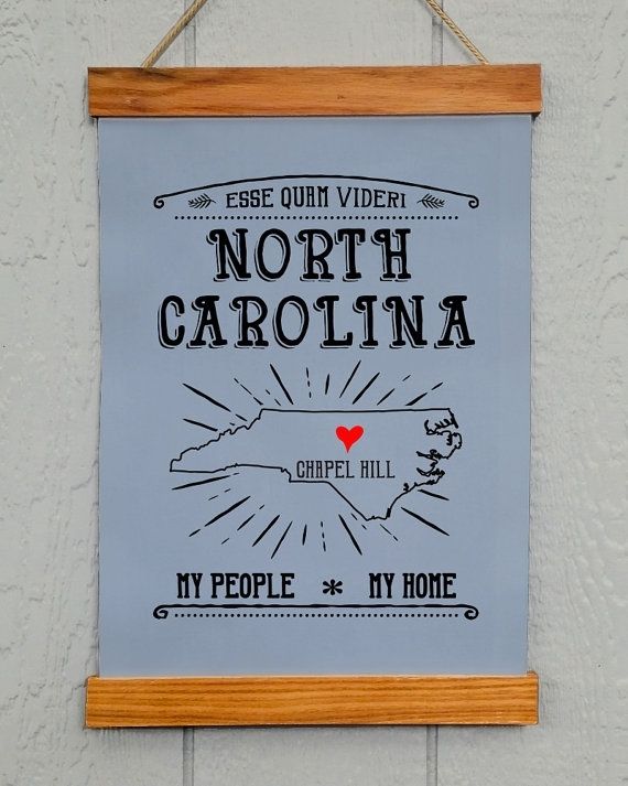 North Carolina Wall Decor Chapel Hill Nc My People My, North Intended For North Carolina Wall Art (Photo 15 of 20)